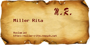Miller Rita névjegykártya