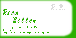 rita miller business card